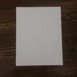 One of a kind blank paper
